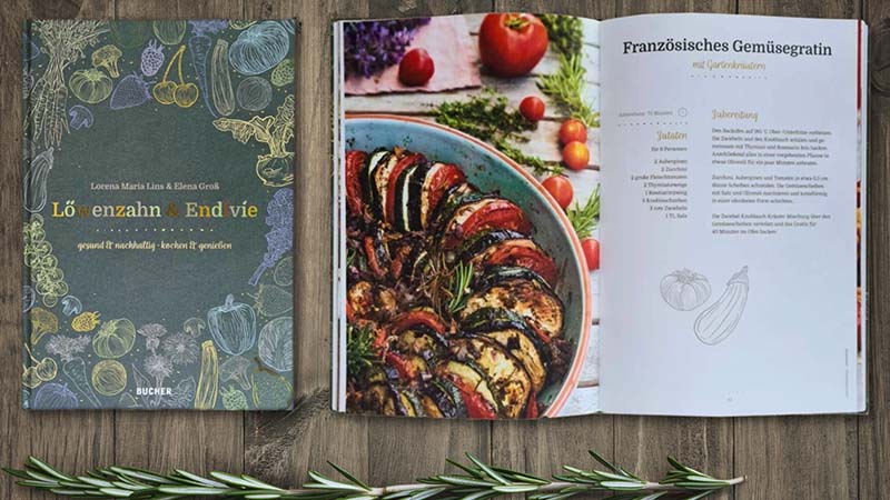 Gewinne das großartige Buch „Löwenzahn & Endivie” zu pflanzlich-regionaler Küche (aus Vorarlberg).